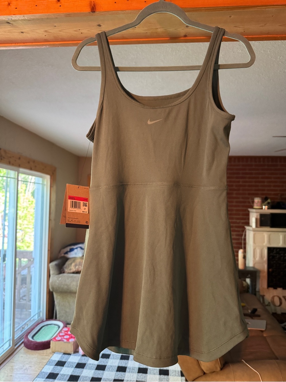 Nike Women's Olive Green Mini Skort Tank Dress